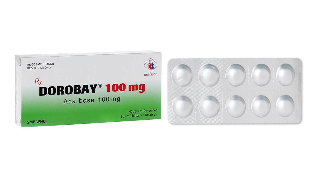 Dorobay 100mg trị đái tháo đường tuýp 2 (3 vỉ x 10 viên) - 