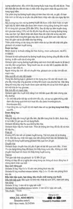 Gliclada 60mg trị đái tháo đường (2 vỉ x 15 viên) - 6
