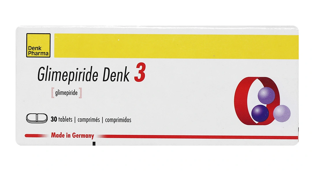 Glimepiride Denk 3 trị đái tháo đường tuýp 2 (3 vỉ x 10 viên) - 1