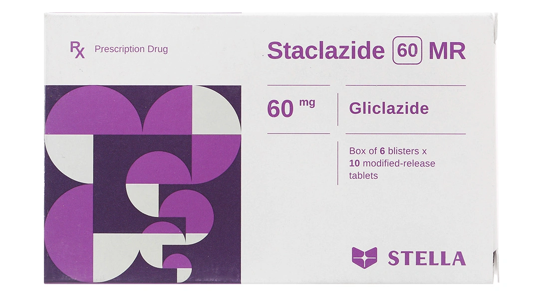 Staclazide 60 MR trị đái tháo đường tuýp 2 không phụ thuộc insulin (6 vỉ x 10 viên) - 1