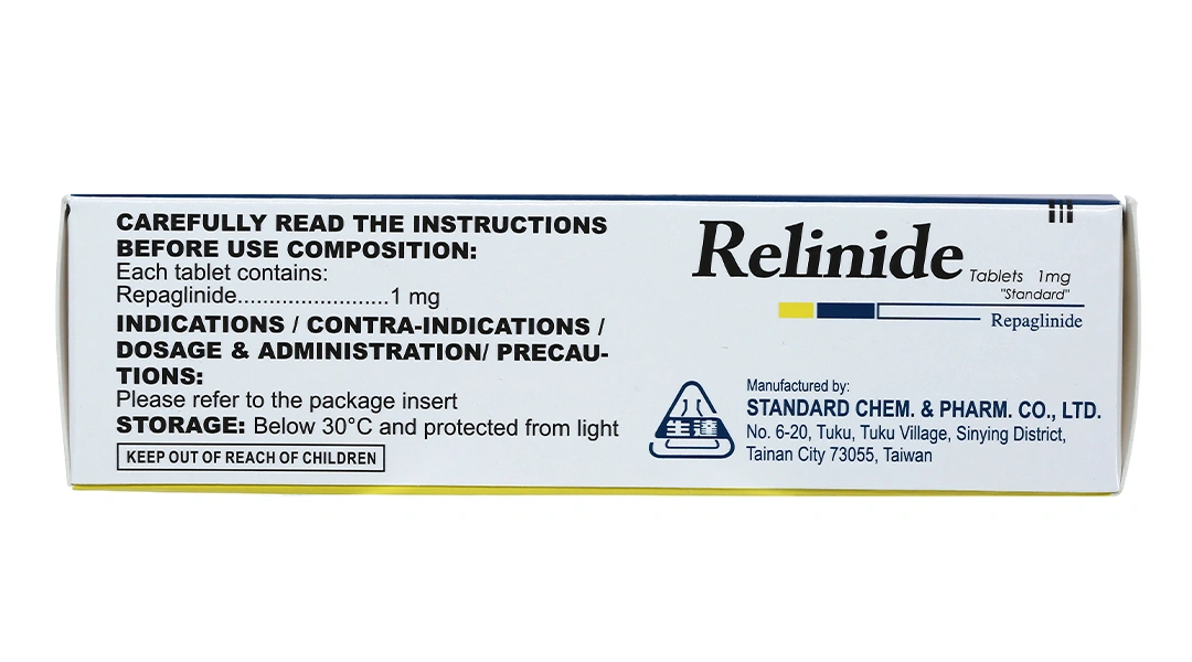 Relinide 1mg trị đái tháo đường tuýp 2 (8 vỉ x 15 viên) - 2
