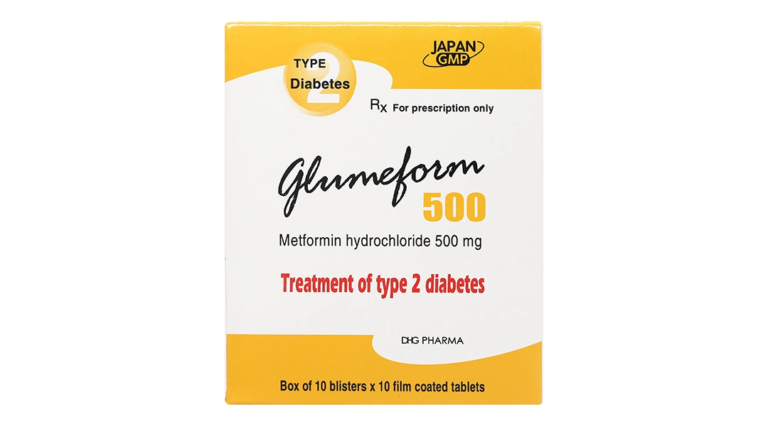 Glumeform 500 trị đái tháo đường tuýp 2 (10 vỉ x 10 viên) - 1