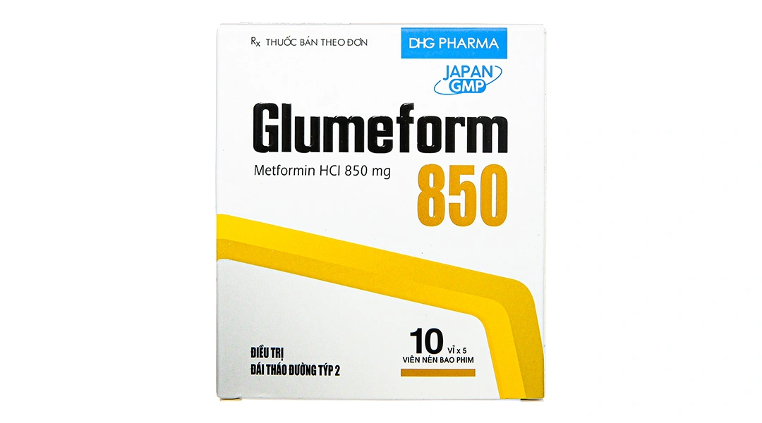 Glumeform 850 trị đái tháo đường tuýp 2 không phụ thuộc insulin (10 vỉ x 5 viên) - 1