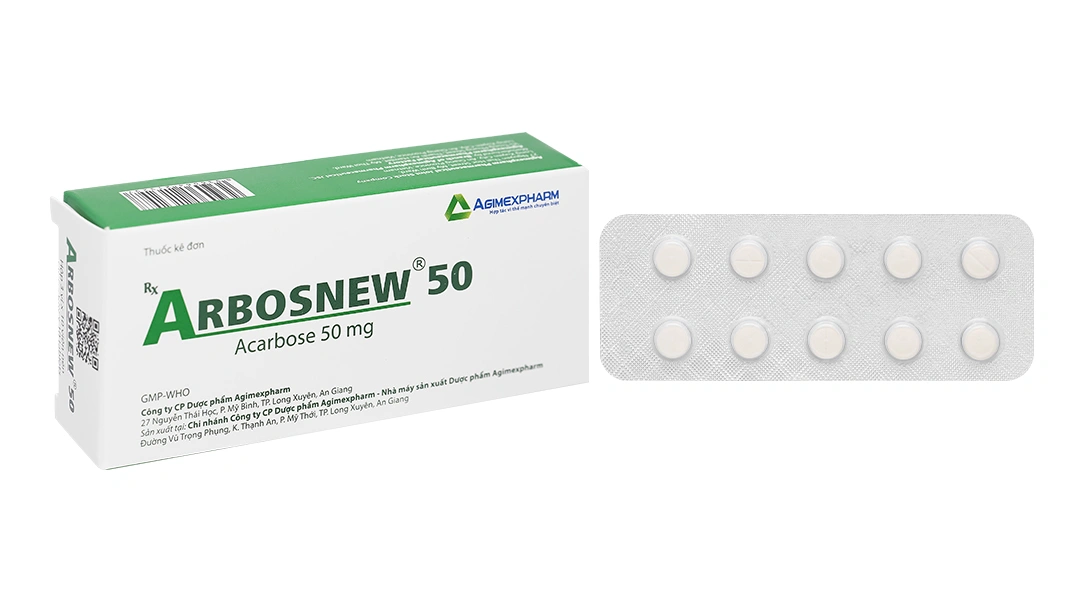 Arbosnew 50 trị đái tháo đường tuýp 2 (3 vỉ x 10 viên) - 
