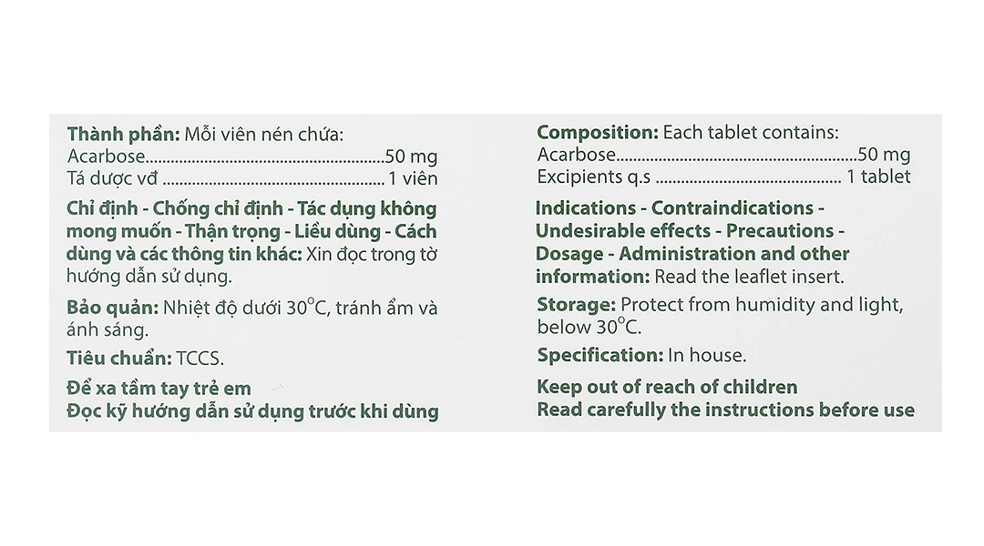 Arbosnew 50 trị đái tháo đường tuýp 2 (3 vỉ x 10 viên) - 4