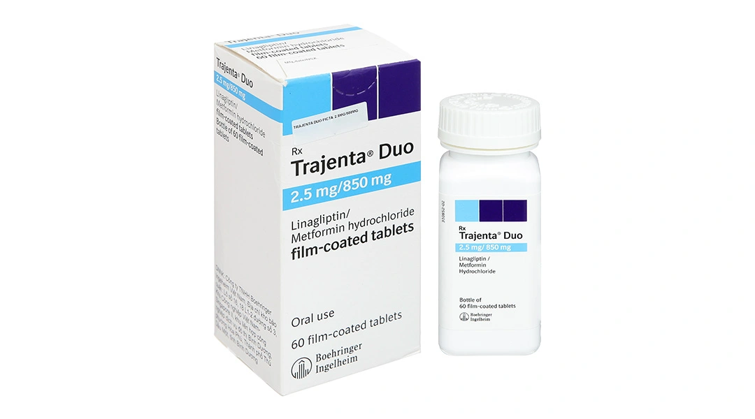 Trajenta Duo 2.5mg/850mg trị đái tháo đường hộp 60 viên - 