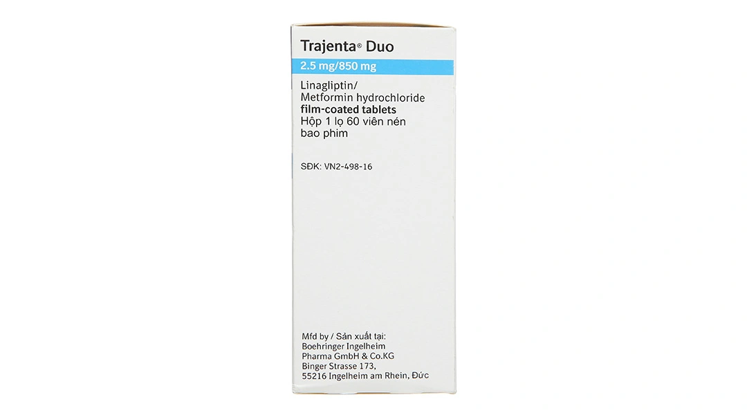 Trajenta Duo 2.5mg/850mg trị đái tháo đường hộp 60 viên - 1