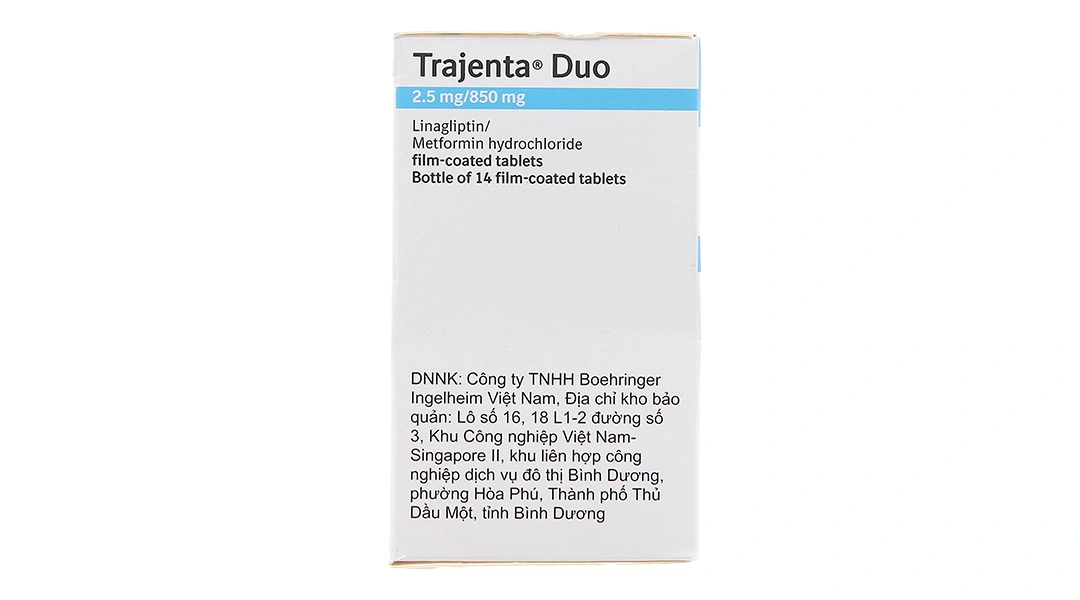 Trajenta Duo 2.5mg/850mg trị đái tháo đường lọ 14 viên - 2