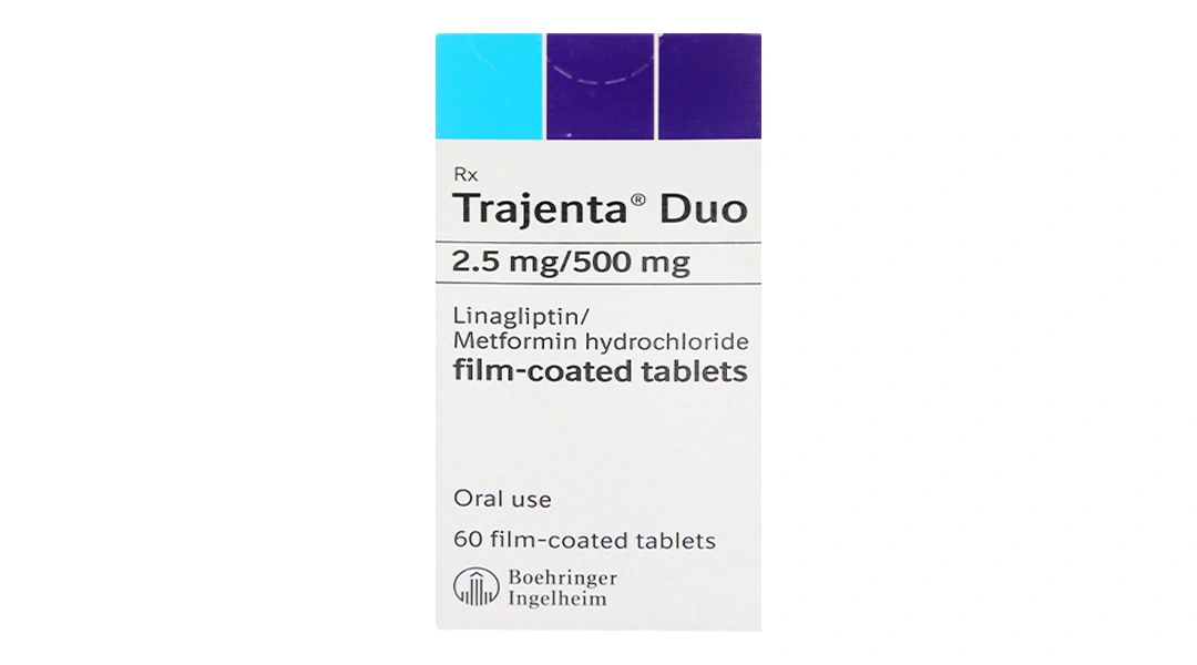 Trajenta Duo 2.5mg/500mg trị đái tháo đường tuýp II lọ 60 viên - 1