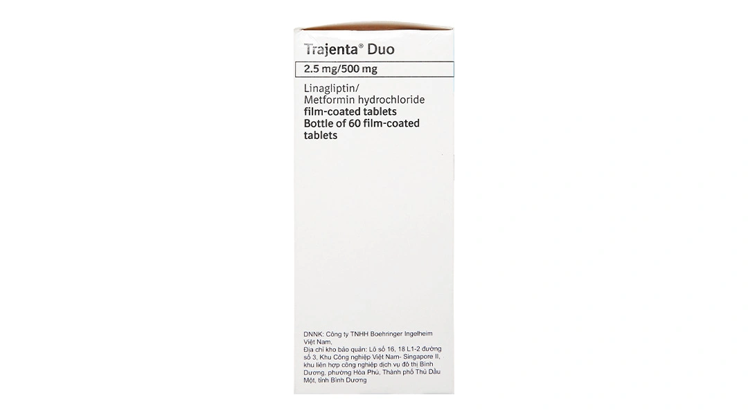Trajenta Duo 2.5mg/500mg trị đái tháo đường tuýp II lọ 60 viên - 3