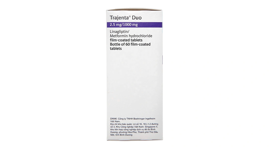 Trajenta Duo 2.5mg/1000mg điều trị tiểu đường lọ 60 viên - 2