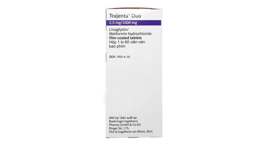 Trajenta Duo 2.5mg/1000mg điều trị tiểu đường lọ 60 viên - 3