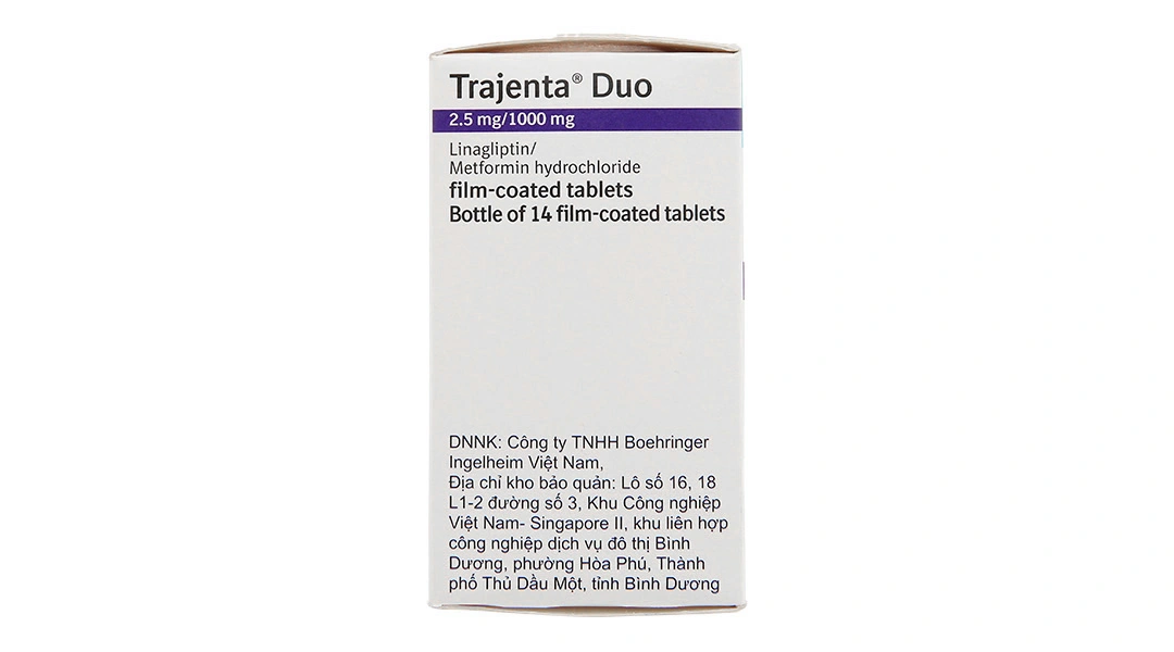 Trajenta Duo 2.5mg/1000mg trị đái tháo đường tuýp 2 lọ 14 viên - 3