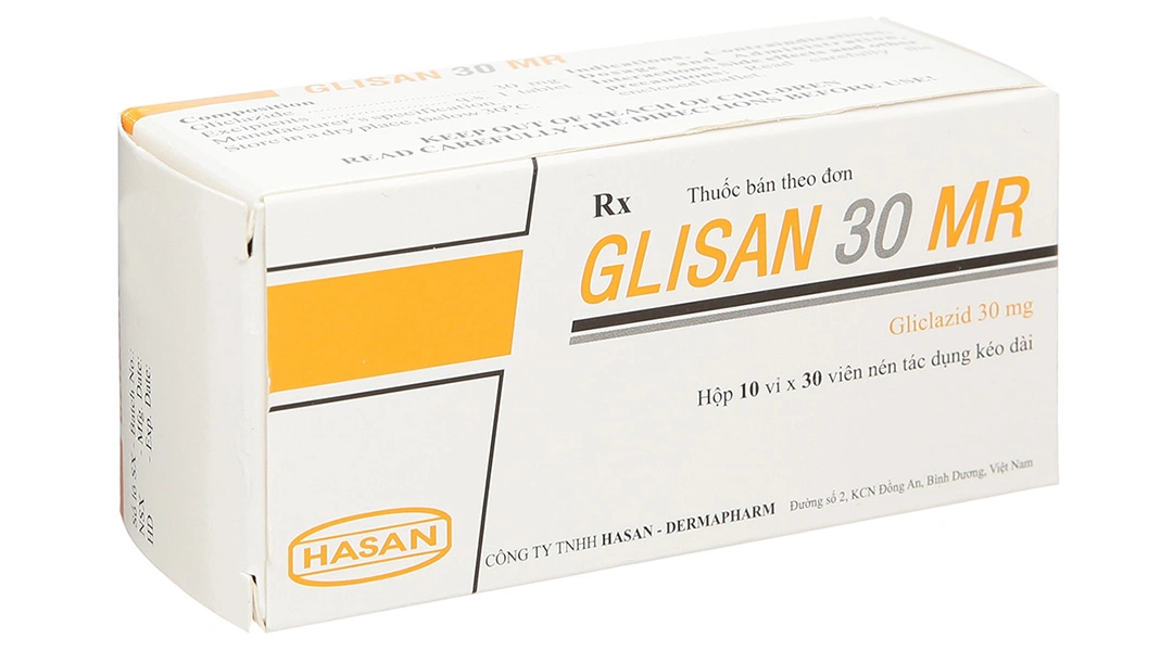 Glisan 30 MR trị đái tháo đường tuýp 2 không phụ thuộc insulin (10 vỉ x 30 viên) - 