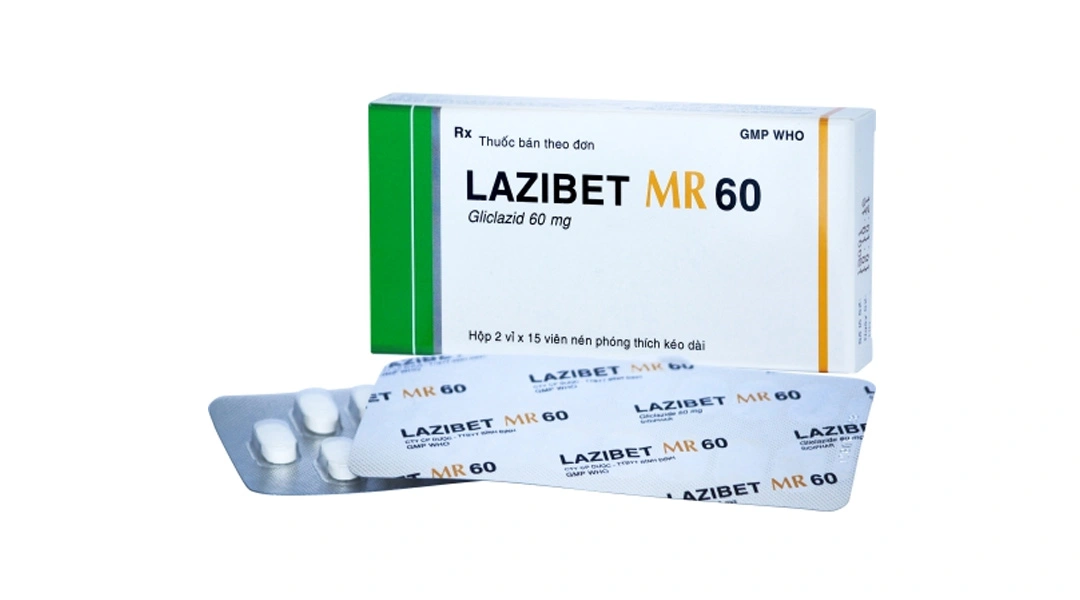 Lazibet MR BIDIPHAR 60mg trị đái tháo đường tuýp 2 (2 vỉ x 15 viên) - 