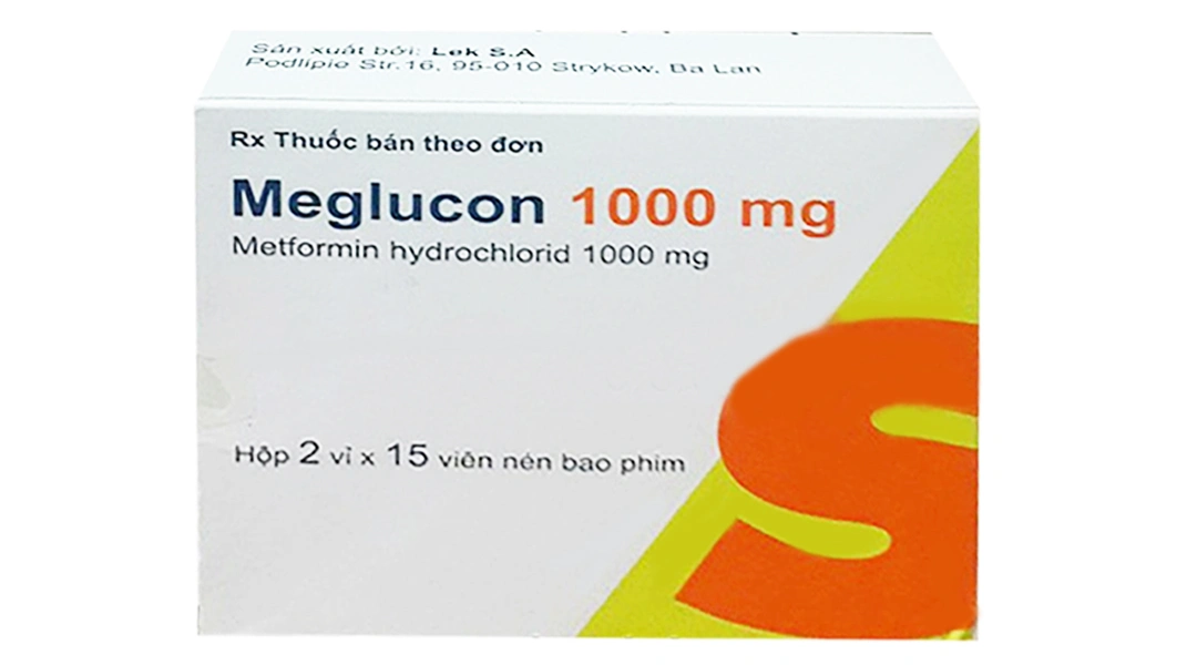 Meglucon 1000mg trị đái tháo đường (2 vỉ x 15 viên) - 