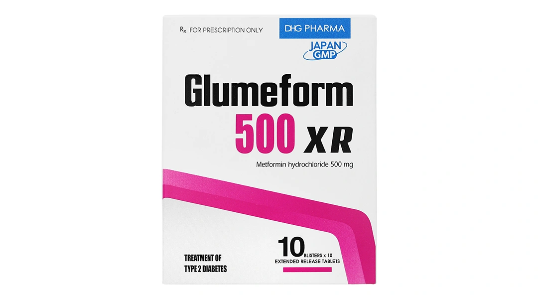 Glumeform 500 XR trị đái tháo đường (10 vỉ x 10 viên) - 1