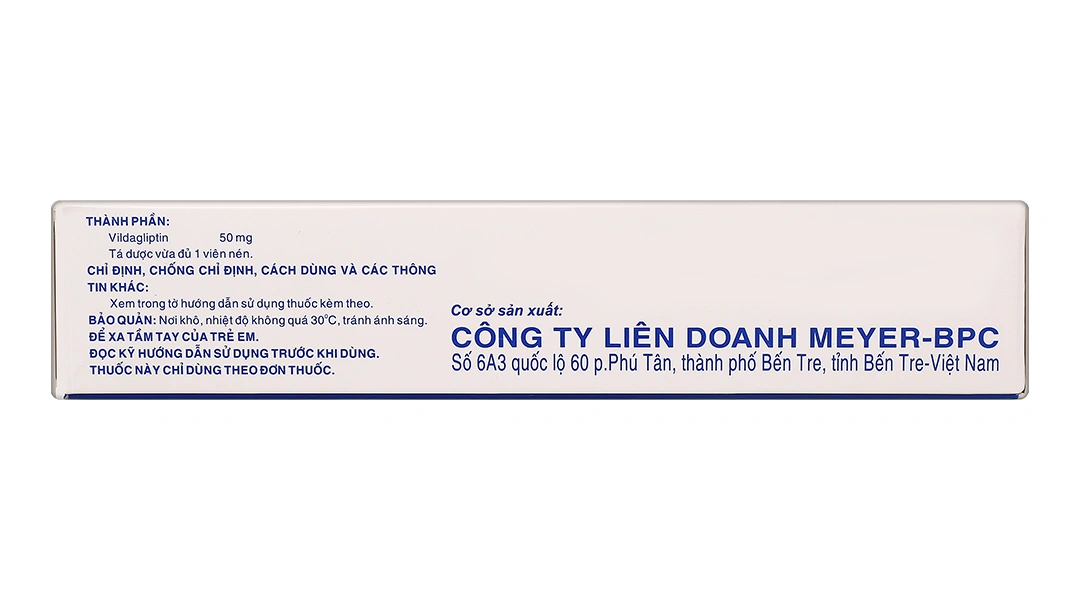Meyerviliptin 50mg trị đái tháo đường tuýp 2 (3 vỉ x 10 viên) - 2