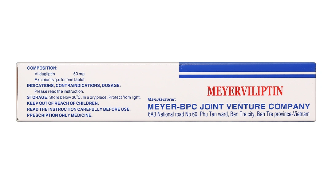 Meyerviliptin 50mg trị đái tháo đường tuýp 2 (3 vỉ x 10 viên) - 3