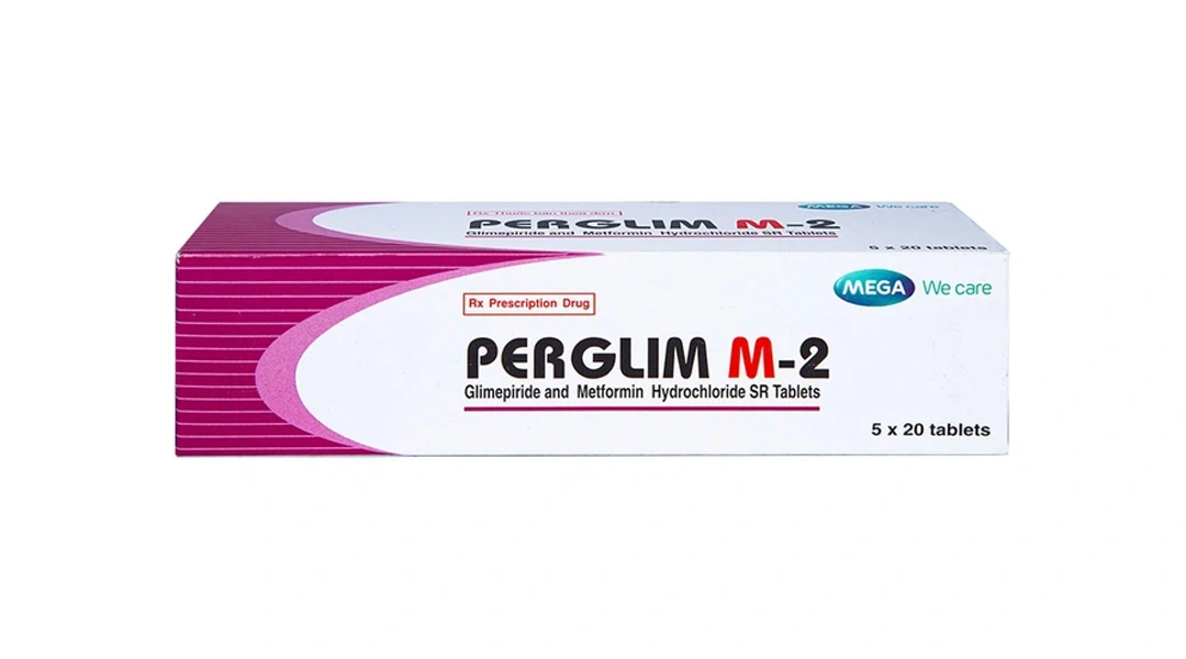 Perglim M-2 trị tiểu đường type 2 (5 vỉ x 20 viên) - 1