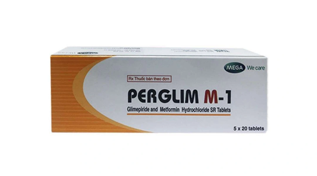 Perglim M-1 trị tiểu đường type 2 (5 hộp nhỏ x 1 vỉ x 20 viên) - 