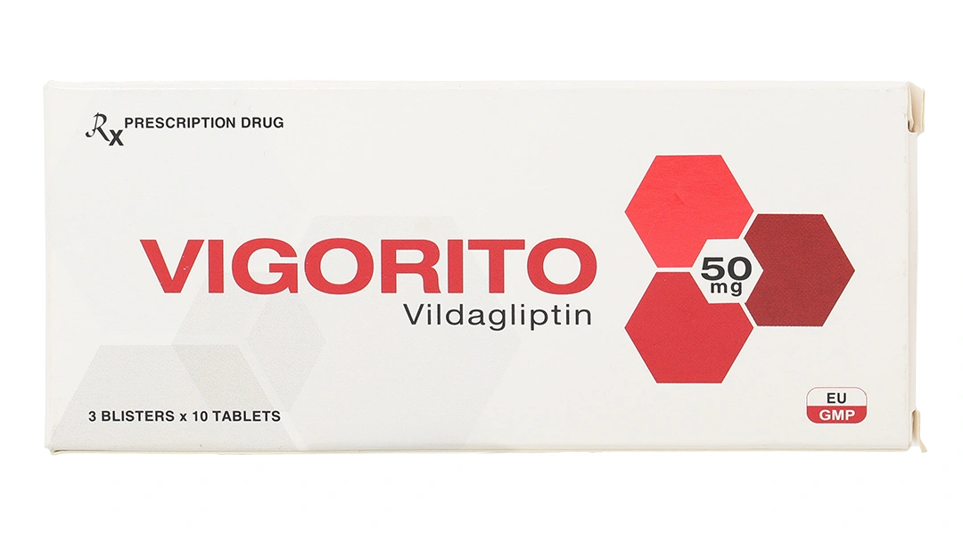 Vigorito 50mg trị đái tháo đường tuýp 2 (3 vỉ x 10 viên) - 1