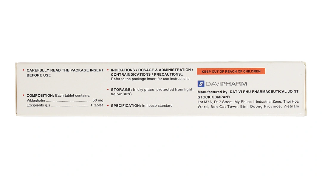 Vigorito 50mg trị đái tháo đường tuýp 2 (3 vỉ x 10 viên) - 3