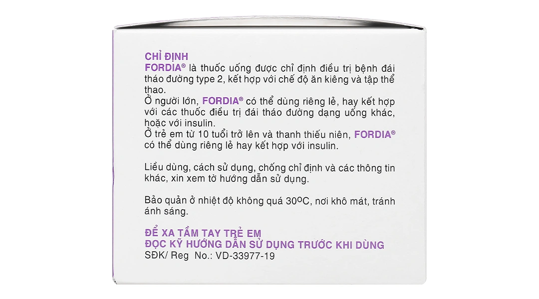 Fordia 850mg trị đái tháo đường type 2 kết hợp ăn kiêng và thể thao (10 vỉ x 10 viên) - 2
