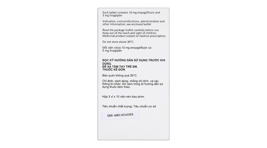 Glyxambi 10mg/5mg trị đái tháo đường tuýp 2 (3 vỉ x 10 viên) - 1