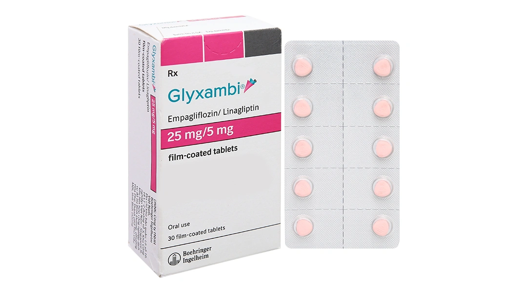 Glyxambi 25mg/5mg trị đái tháo đường tuýp 2 (3 vỉ x 10 viên) - 