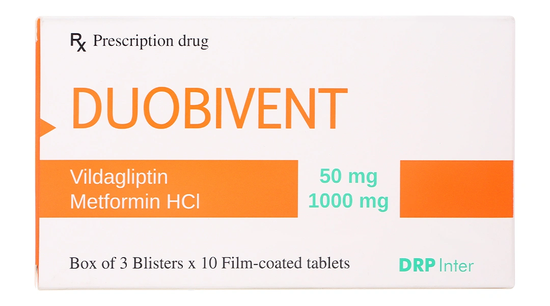 Duobivent trị đái tháo đường tuýp 2 (3 vỉ x 10 viên) - 1