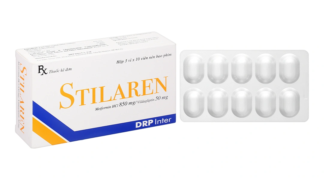 Stilaren trị đái tháo đường tuýp 2 (3 vỉ x 10 viên) - 