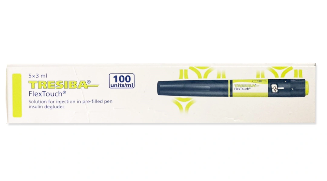 Bút tiêm Tresiba FlexTouch 100units/ml trị đái tháo đường tuýp 1 và tuýp 2 (5 cây x 3ml) - 1
