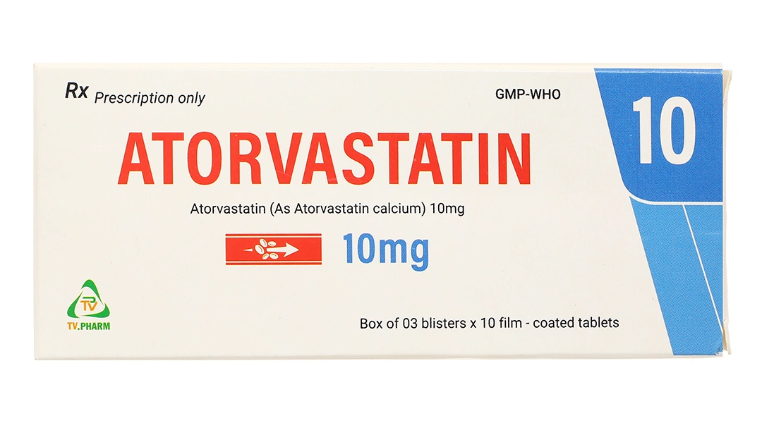 Atorvastatin TV.Pharm 10mg giảm sự tăng cholesterol toàn phần (3 vỉ x 10 viên) - 2