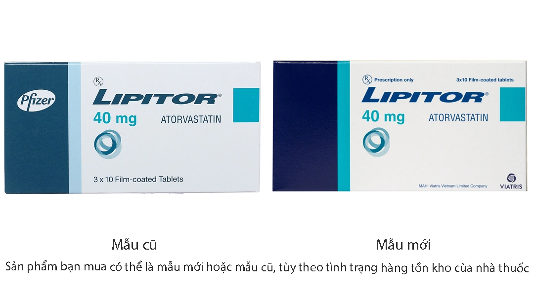 Lipitor 40mg trị rối loạn mỡ máu (3 vỉ x 10 viên) - 
