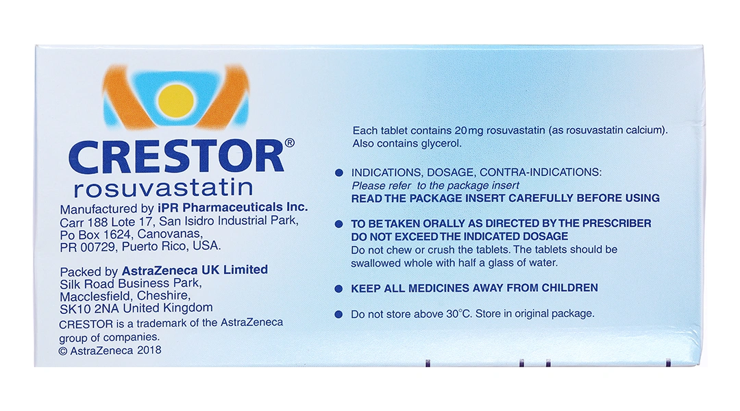 Crestor 20mg trị tăng cholesterol máu nguyên phát (2 vỉ x 14 viên) - 2