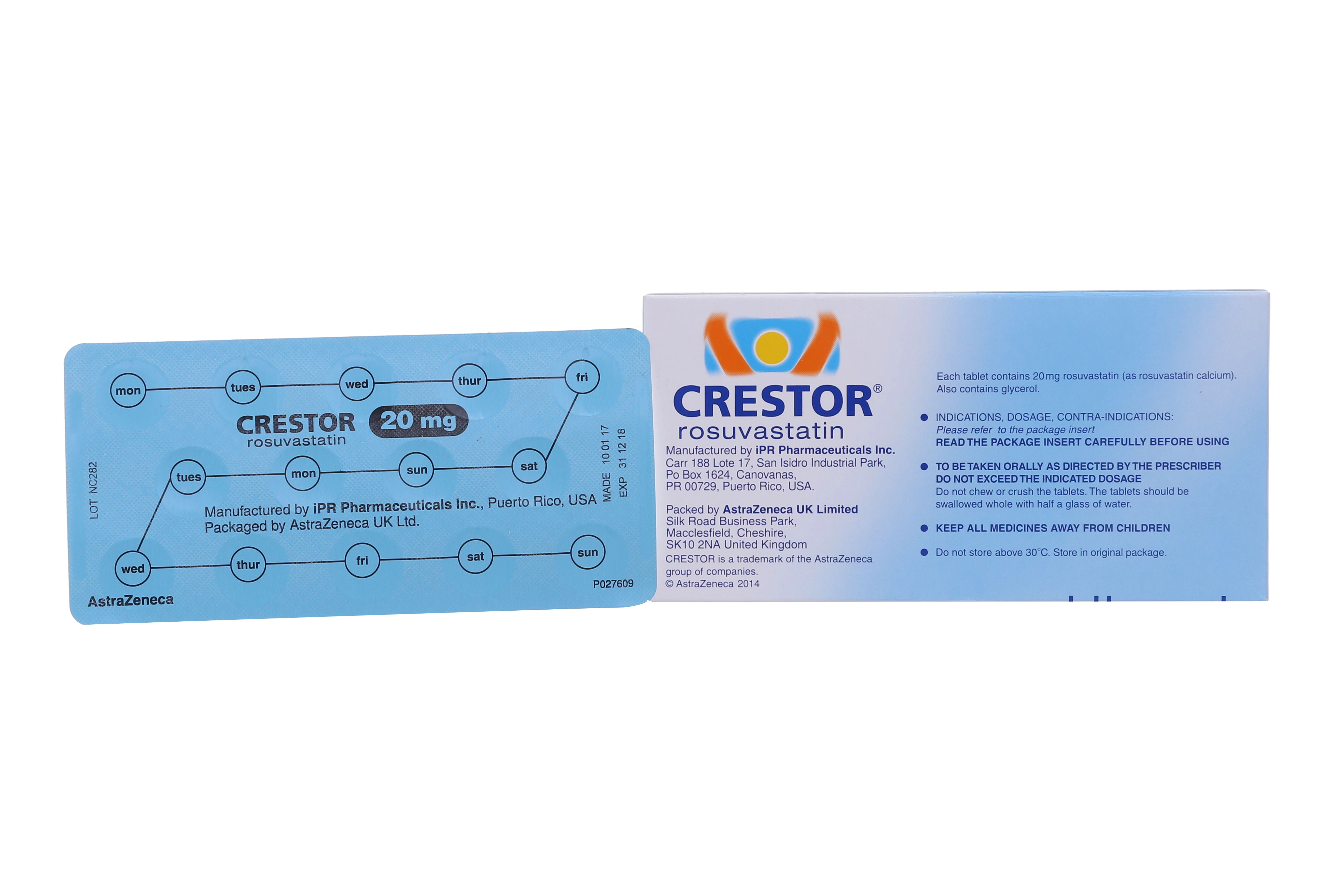 Crestor 20mg trị tăng cholesterol máu nguyên phát (2 vỉ x 14 viên) - 1