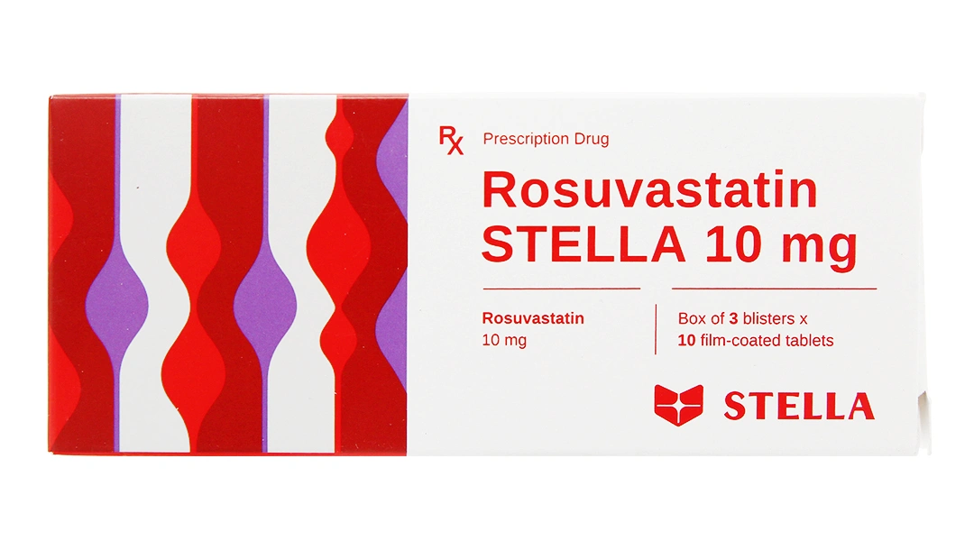 Rosuvastatin Stella 10mg trị rối loạn mỡ máu (3 vỉ x 10 viên) - 1