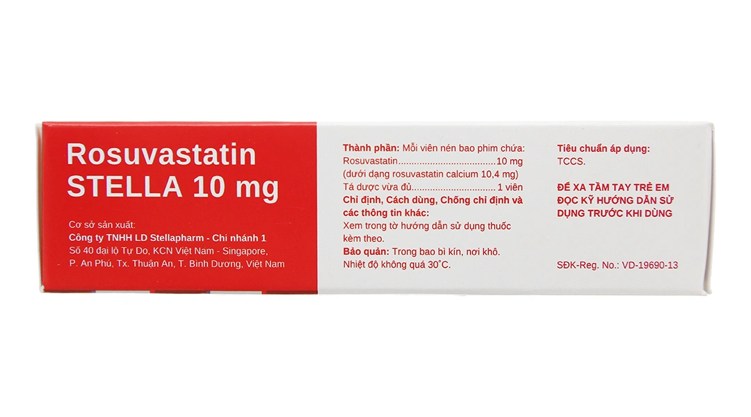 Rosuvastatin Stella 10mg trị rối loạn mỡ máu (3 vỉ x 10 viên) - 2