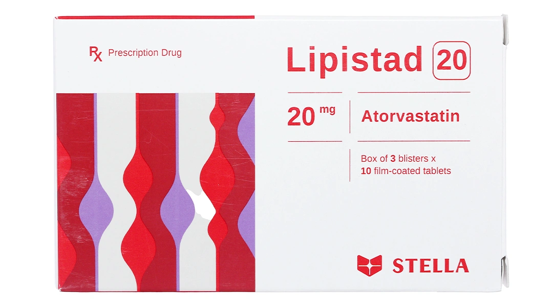 Lipistad 20 trị rối loạn mỡ máu (3 vỉ x 10 viên) - 1