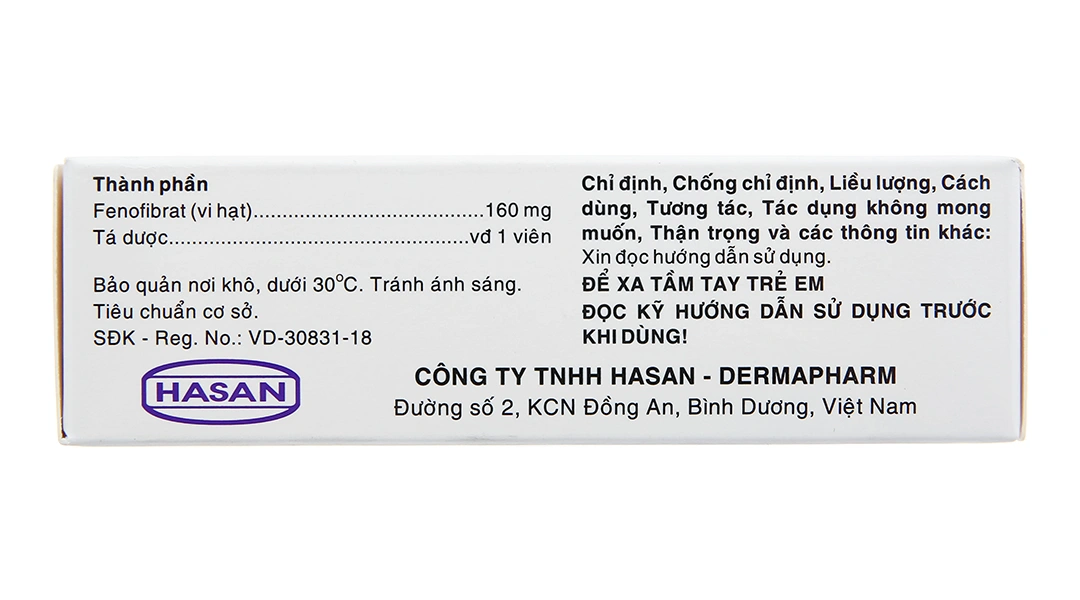 Hafenthyl Supra 160mg trị rối loạn mỡ máu (3 vỉ x 10 viên) - 3