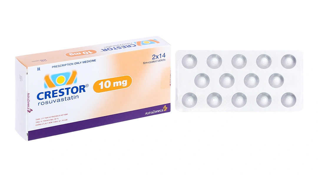 Crestor 10mg trị rối loạn mỡ máu (2 vỉ x 14 viên) - 