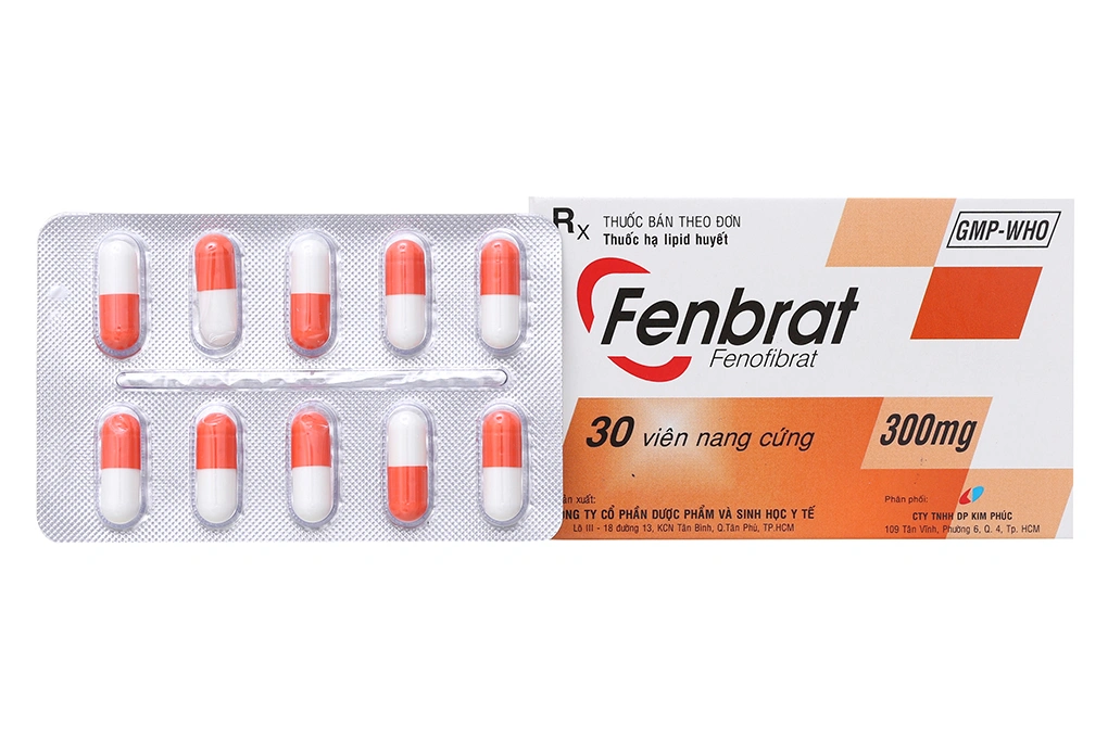 Fenbrat 300mg trị rối loạn lipid máu (3 vỉ x 10 viên) - 