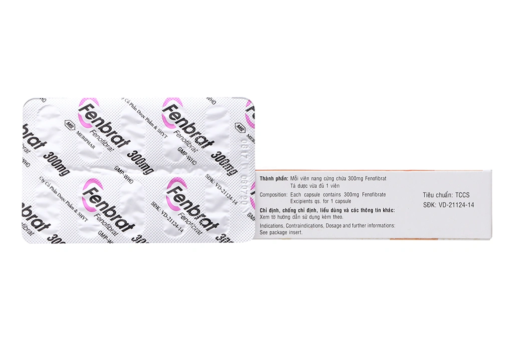 Fenbrat 300mg trị rối loạn lipid máu (3 vỉ x 10 viên) - 1