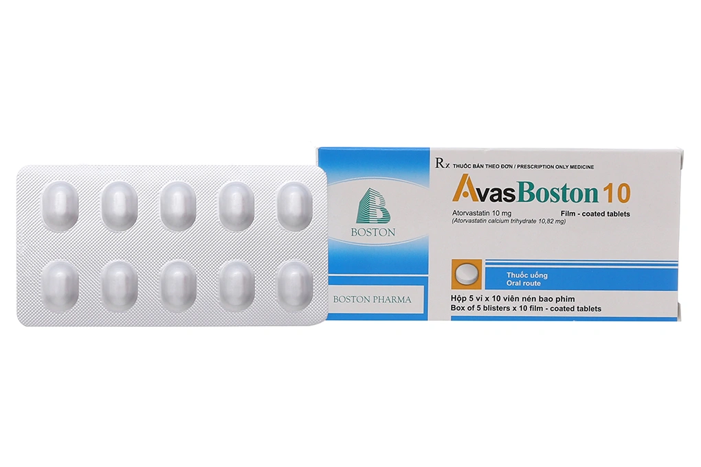 AvasBoston 10 điều trị rối loạn mỡ máu (5 vỉ x 10 viên) - 1