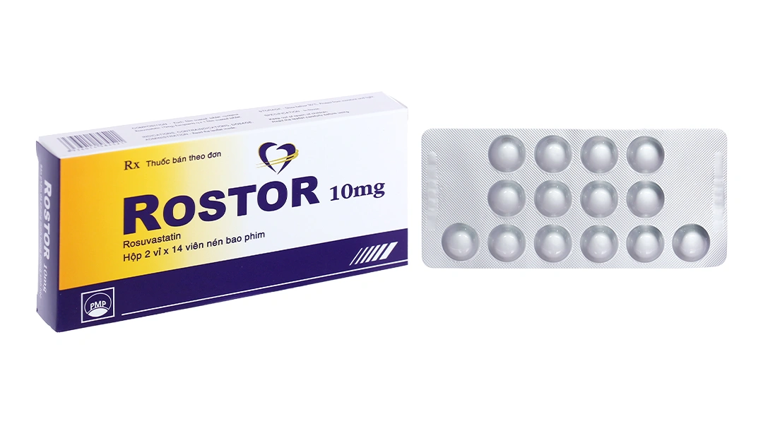 Rostor 10mg trị tăng mỡ máu (2 vỉ x 14 viên) - 