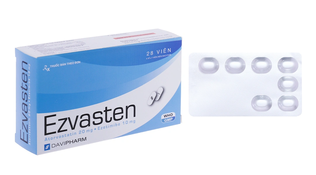 Ezvasten 20/10mg trị tăng mỡ máu (4 vỉ x 7 viên) - 3