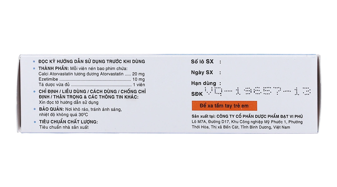 Ezvasten 20/10mg trị tăng mỡ máu (4 vỉ x 7 viên) - 5