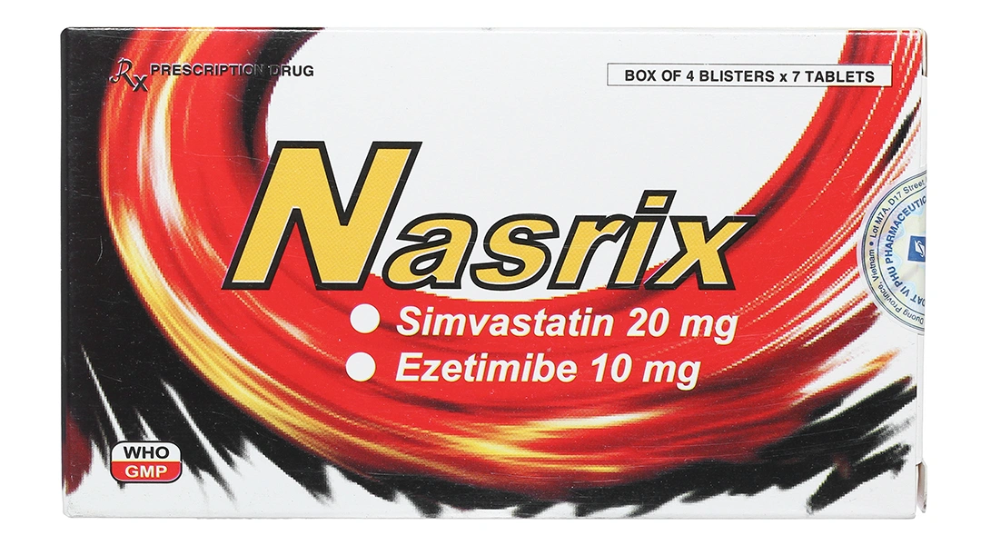 Nasrix điều trị rối loạn mỡ máu (4 vỉ x 7 viên) - 1