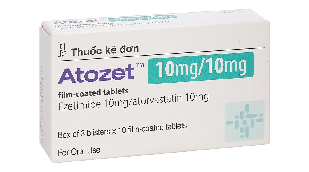 Atozet 10mg/10mg phòng ngừa các bệnh tim mạch (3 vỉ x 10 viên) - 1